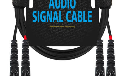 audio signal cable, 2x 6.3mm jack mono to 2x 6.3mm jack mono, 1.50 meter