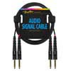 audio signal cable, 2x 6.3mm jack mono to 2x 6.3mm jack mono, 1.50 meter