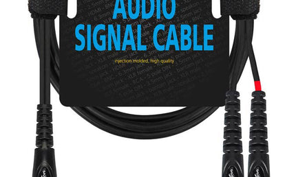 audio signal cable, 6.3mm female jack stereo to 2x 6.3mm jack mono, 3.00 meter