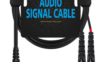 audio signal cable, 3.5mm jack stereo to 2x 6.3mm jack mono, 0.75 meter