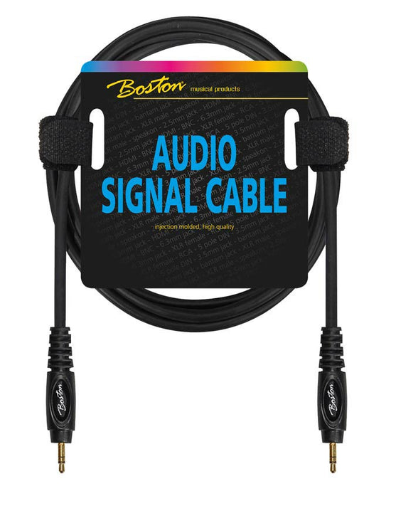 audio signal cable, 3.5mm jack stereo to 3.5mm jack stereo, 0.30 meter