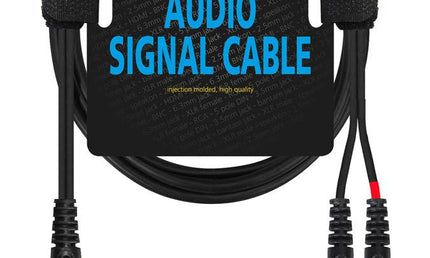 audio signal cable, 2x RCA to 3.5mm jack stereo, 0.30 meter