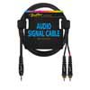 audio signal cable, 2x RCA to 3.5mm jack stereo, 0.30 meter