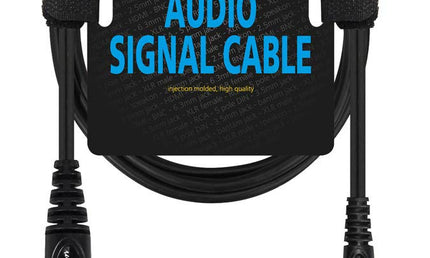 audio signal cable, XLR male to 3.5mm jack stereo, 0.30 meter