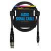 audio signal cable, XLR female to 3.5mm jack stereo, 0.30 meter