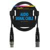 audio signal cable, XLR female to XLR male, 0.30 meter