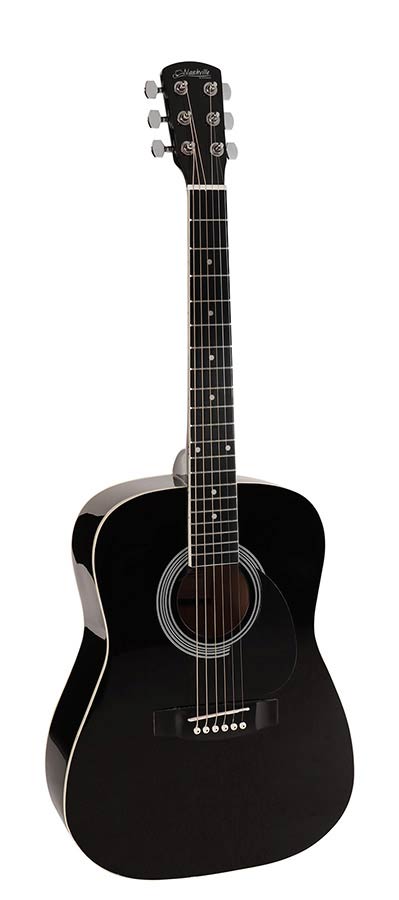 Nashville - GSD-6034-BK - dreadnought 3/4 scale guitar – Heads, Black