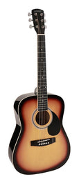 dreadnought 3/4 scale guitar, diecast machine heads, sunburst