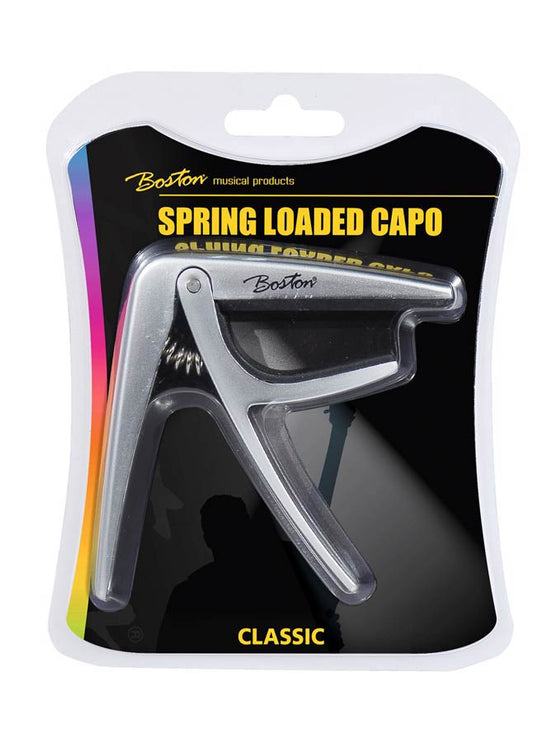 spring loaded capo for classic guitar, titanium