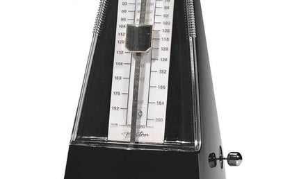 mechanical metronome with bell (0-2-3-4-6), 40-208 bpm, black