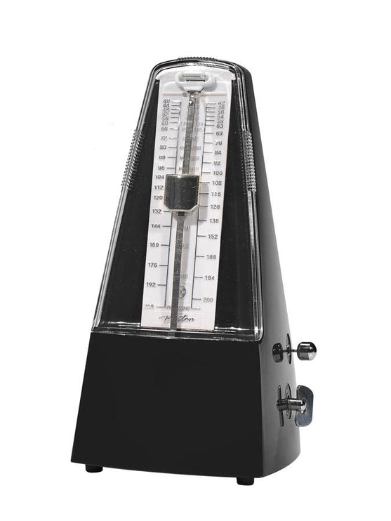 mechanical metronome with bell (0-2-3-4-6), 40-208 bpm, black