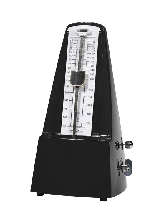 mechanical metronome with bell (0-2-3-4-6), 40-208 bpm, black