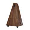 mechanical metronome with bell (0-2-3-4-6), 40-208 bpm, pyramid model, wood grain