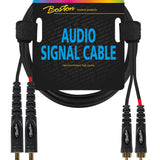 Boston - AC-273-150 - Audio Signal Cable, 2x Rca To 2x 6.3mm Jack Mono, 1.50 Meter