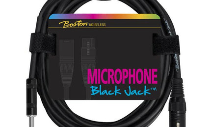 microphone cable, black, 1 x XLR3f +1 x jack, 1 meter