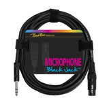 Boston - MC-235-1 - Microphone Cable, Black, 1 X Xlr3f +1 X Jack 3-pole Balanced, 1 Meter