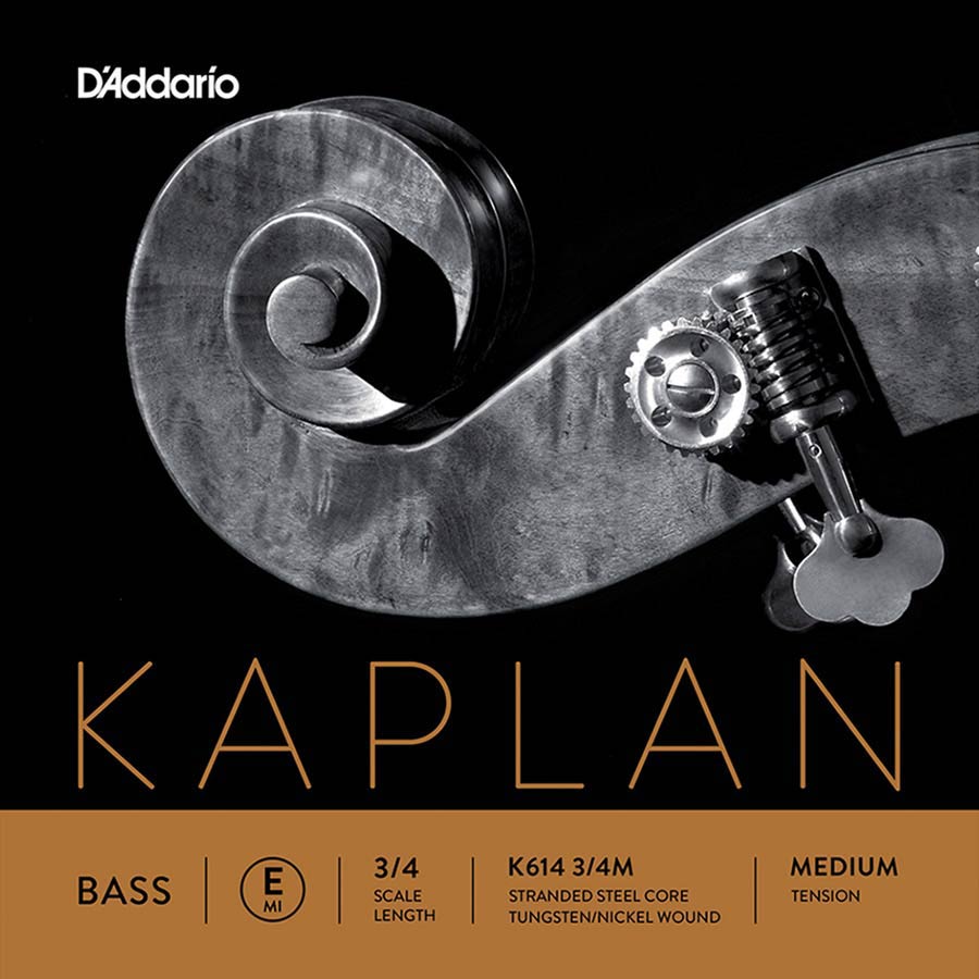 D'Addario K614-34M Contrabassnaar E-4 3/4 Medium stranded steel Wolfram omwonden