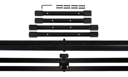 keyboard stand with 35,5cm top tubes, black, XX-model, twist lock, bolt-on tiers, compact packaging