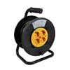 power cable reel with 20 meters VDE cable 3x1,5m2, 4 sockets with circuit braker