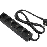 Boston - BPS-503-BK - 5 Way Power Split, 3x1.5mm2, Black, Cable Length 3 Meter