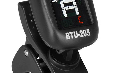 Boston - BTU-205 - Chromatic Clip Tuner (also G+b+u+v), With Full Color Display, 430-450hz, Violin Clip