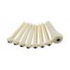 bridge pins for acoustic guitar, set of 7, white with black dot