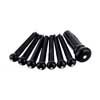 bridge pins for acoustic guitar, set of 7, black with white dot