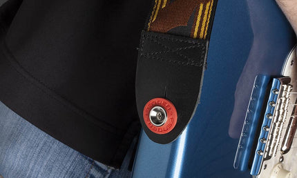Fender - 990819000 - Strap Blocks, Rubber Strap Locking Rings, One Pair Red And One Pair Black