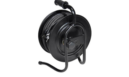 cable drum, 25 meter, in 2 xlr male and female schuko, out 2 xlr female and schuko