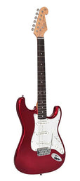 ST style electric guitar pack, 10W amp, bag, tuner, strap, cable & 6 picks,  candy apple red