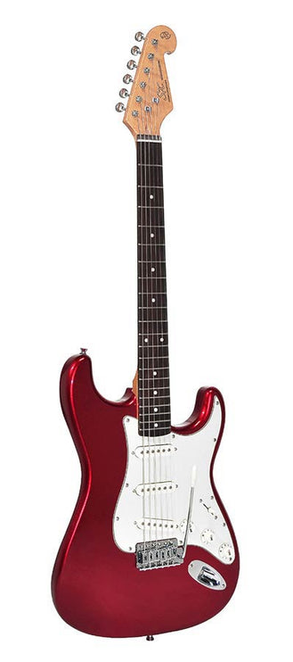 ST style electric guitar pack, 10W amp, bag, tuner, strap, cable & 6 picks,  candy apple red