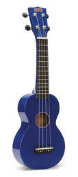 soprano ukulele, blue, with bag