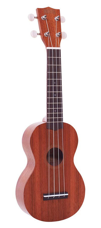 soprano ukulele, transparent brown, with bag