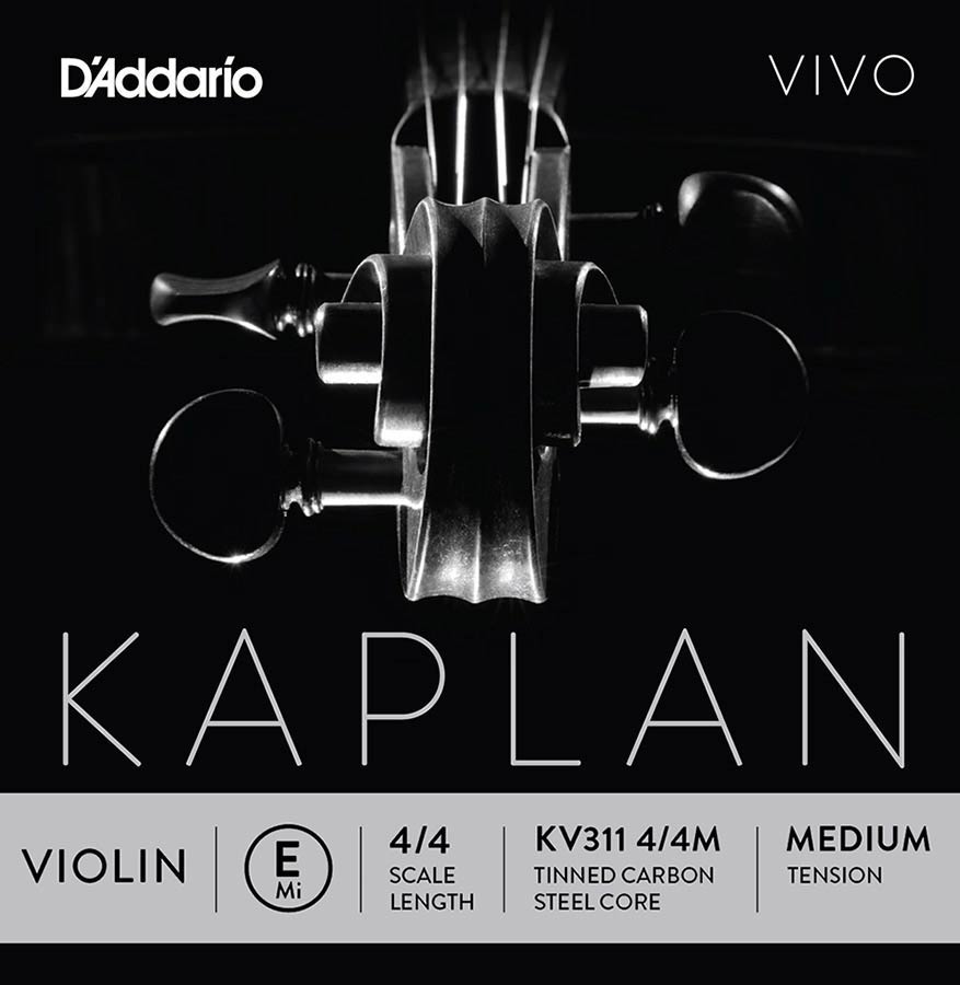 D'Addario KV311-44M Vioolsnaar E-1 4/4 tinned high carbon steel Medium