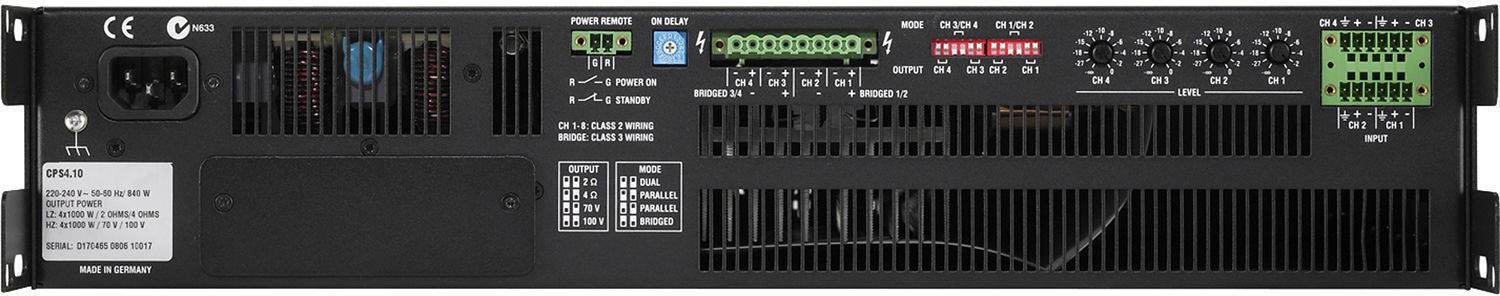 Electro Voice CPS 4.10 1000 W/CH 4-CH versterker