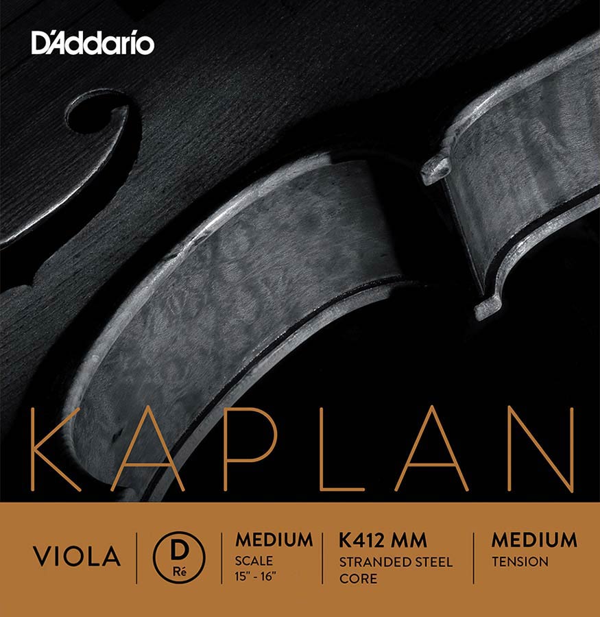 D'Addario K412-MM Altvioolsnaar D-2 stranded steel aluminium Omwonden Medium scale Medium tension