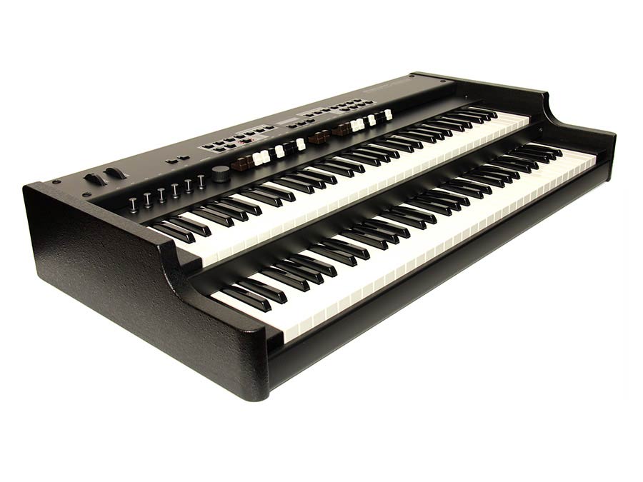 dual manual midi controller, 2x 61 waterfall keys, 20 drawbars, 6 pots, fully programmable