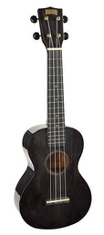 concert ukulele, transparent black, with bag