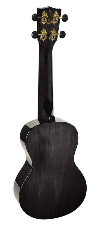 concert ukulele, transparent black, with bag