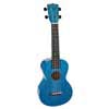 concert ukulele, transparent blue, with bag