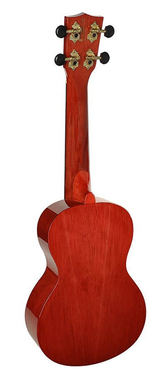 concert ukulele, transparent wine red, with bag