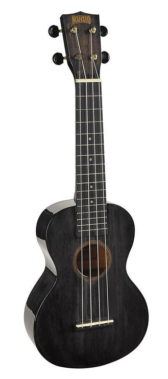 concert ukulele, wide-neck, transparent black, with bag