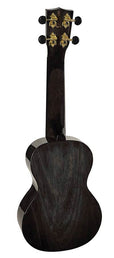 concert ukulele, wide-neck, transparent black, with bag