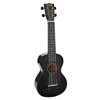 concert ukulele, wide-neck, transparent black, with bag