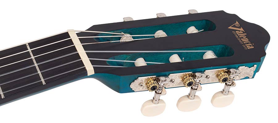 Valencia - VC204TBU - Classic Guitar 4/4 – Transparent Blue