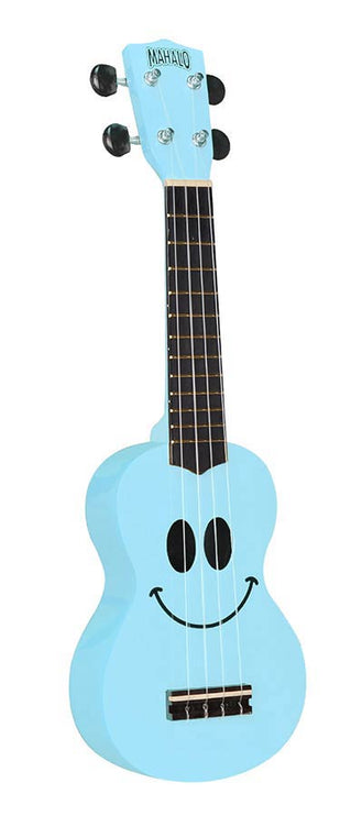 soprano ukulele, light blue, with bag