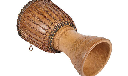 big djembé Mali 'Prestige', dugura wood, goat skin head, pre-stretched rope, (approx.) 36x60cm