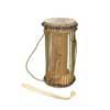 small tama (talking drum), dugura wood, goat skin heads, pre-stretched rope, (approx.) 11x25cm