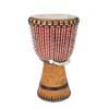 medium djembé Senegal, teak wood, goat skin head, nylon string, (approximately) 29x54cm