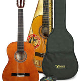 Valencia - VC104K - Classic Guitar Kit: Full Scale Guitar With Bag And Clip Tuner